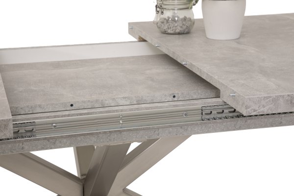 Esstisch MALOU III T - Betonoptik - Gestell Metall