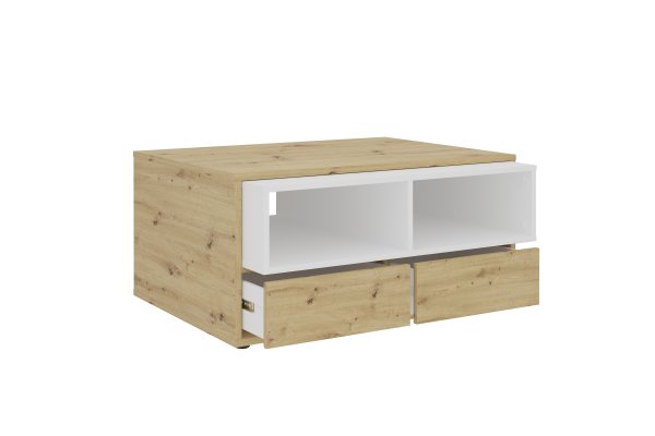 Couchtisch MONZA 2, Artisan Eiche/Brilliantweiß