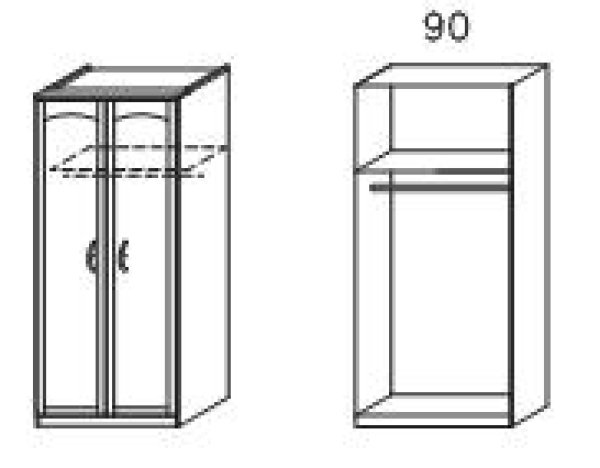 Kleiderschrank TORRENT, 2-trg.
