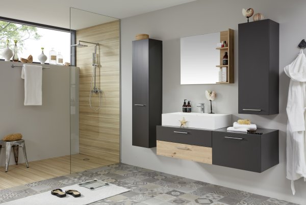 Badezimmer-Set ONE, Grau Matt