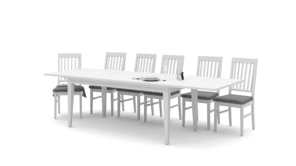Esstisch PARIS 180/276x95x76cm - Weiß