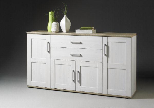 Sideboard groß ROMANCE, Sibiu-Lärche/ San Remo hell Nachbildung