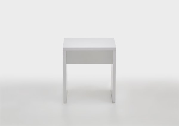 Sitzhocker SCHMINKI 2, Weiß Edelglanz