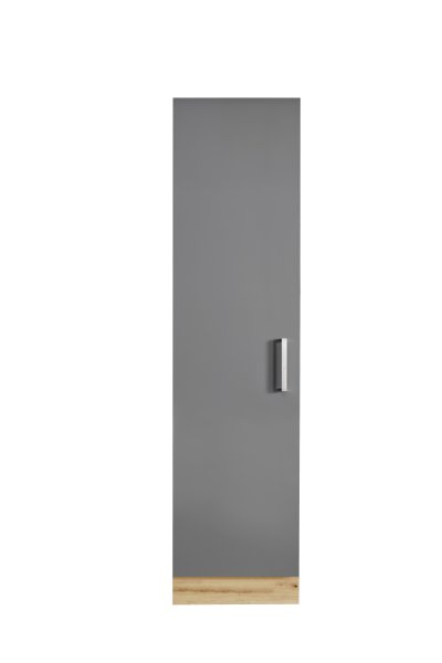 Seitenschrank DARIA/DAVOS 50 x 200 x 60 cm - Artisan Eiche Nachbildung/Lacklaminat Schiefer