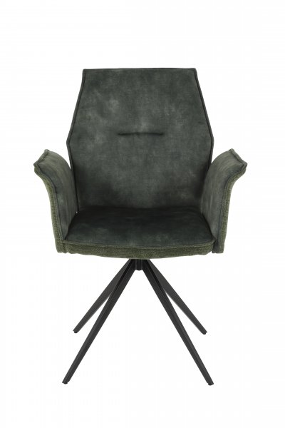 Sessel Susanne I - Vintage Grün - Gestell Metall Schwarz