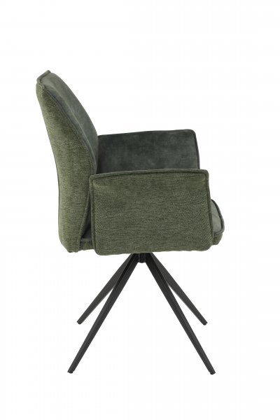 Sessel Susanne I - Vintage Grün - Gestell Metall Schwarz