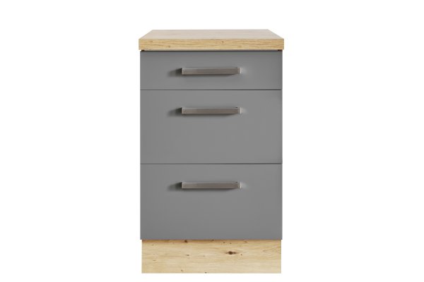 Topfschrank DARIA/DAVOS 50x60cm - Artisan Eiche Nachbildung/Lacklaminat Schiefer