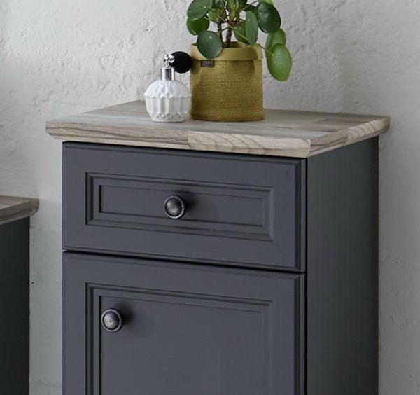 Badezimmer-Set TOSKANA, Grau/Timber Wood Nachbildung