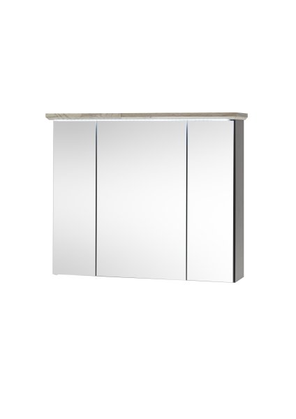 Bad-Spiegelschrank TOSKANA, Grau/Timber Wood Nachbildung