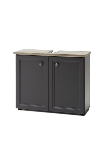 Waschbeckenunterschrank TOSKANA, Grau/Timber Wood Nachbildung