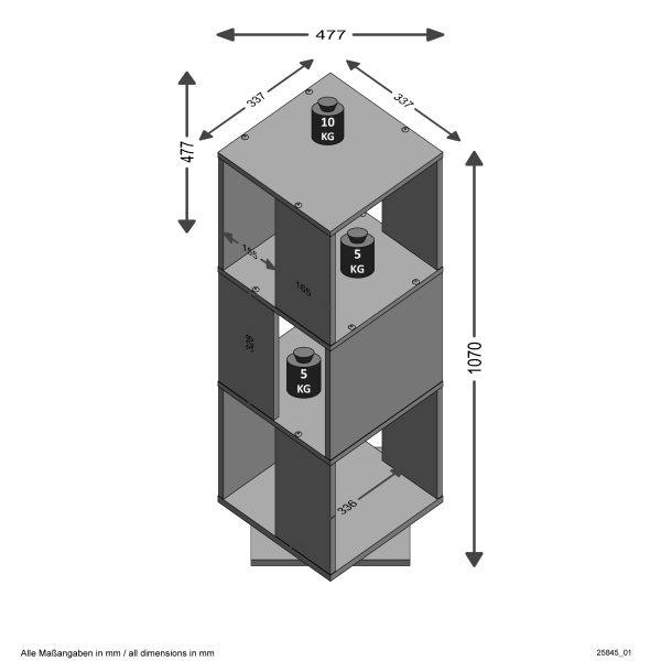 Drehregal Tower, Beton Light Atelier