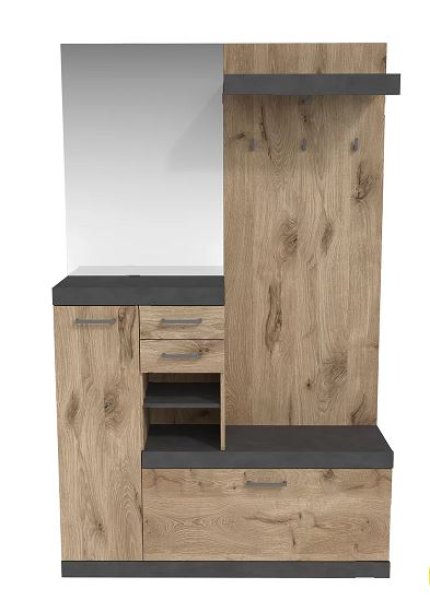 Kompaktgarderobe BRISTOL 1000, Viking Oak/Matera