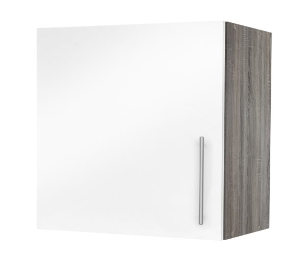 Hängeschrank JUDITH 50x64cm, Trüffeleiche / Hochglanz-Weiß