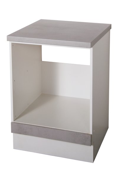 Küchen Herdumbauschrank MARA 60x60cm, Weiß / Betonoptik