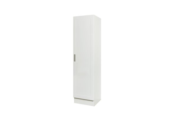 Seitenschrank MATRIX 50x200x60cm, Weiß / Weiß Kassette