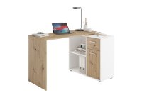 Winkelschreibtisch Albrecht 1, Artisan Oak Nachbildung / Weiß