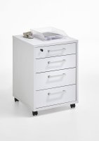 Rollcontainer CALVIA 4, Brillant Weiß