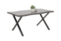 Esstisch GRETA T  200 x 100 cm - Grau mit Baumkante