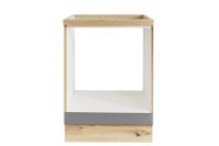 Herdumbauschrank DARIA/DAVOS 60x60cm - Artisan Eiche Nachbildung/Lacklaminat Schiefer