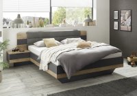Bettanlage LINEA 180x200 cm  -  Bartex Eiche Nachbildung / Graphit