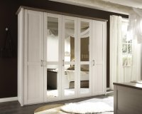 Drehtürenschrank LUCA 5-trg. - Pinie Weiss-Trüffel Nachbildung - 241cm