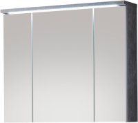 Spiegelschrank POOL, Beton/MDF Weiß Hochglanz