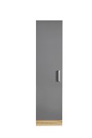 Seitenschrank DARIA/DAVOS 50 x 200 x 60 cm - Artisan Eiche Nachbildung/Lacklaminat Schiefer