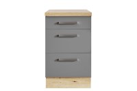 Topfschrank DARIA/DAVOS 50x60cm - Artisan Eiche Nachbildung/Lacklaminat Schiefer