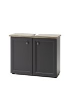 Waschbeckenunterschrank TOSKANA, Grau/Timber Wood Nachbildung